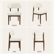 Hawsaiy Dining Chairs Set of 2/4/6, Upholstered Kitchen & Dining Room Chairs with Solid Wood Frame, Curved Back Side Chairs