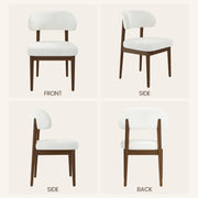 Hawsaiy Dining Chairs Set of 2/4/6, Upholstered Kitchen & Dining Room Chairs with Solid Wood Frame, Curved Back Side Chairs