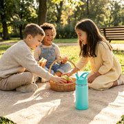 Hawsaiy 12oz Kids Water Bottle with Straw, Stainless Steel Insulated Toddler Water Bottle, Leak Proof BPA-Free Small Water Bottle for School Boys Girls