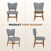 Hawsaiy Dining Chairs Set of 2/4/6, Upholstered Fabric Dining Room Chairs, Mid Century Modern Kitchen Chairs with Solid Wood Legs & Cross-Brace Support, Farmhouse Side Chairs for Dining Room