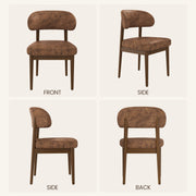 Hawsaiy Dining Chairs Set of 2/4/6, Upholstered Kitchen & Dining Room Chairs with Solid Wood Frame, Curved Back Side Chairs