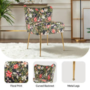 Hawsaiy Modern Velvet Accent Chair with Metal Legs