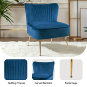 Hawsaiy Modern Velvet Accent Chair with Metal Legs