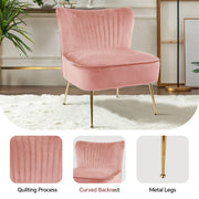Hawsaiy Modern Velvet Accent Chair with Metal Legs