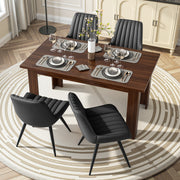 Hawsaiy Extendable Dining Table Set for 6, Upholstered Dining Chairs, Farmhouse Kitchen Dining Room Set, Hidden Leaf Dining Table Seats 6-8