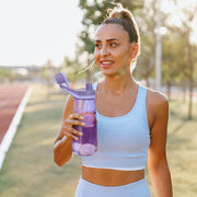 Hawsaiy 32oz Clear Plastic Leak-Proof Water Bottle,BPA-Free