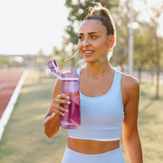 Hawsaiy 32oz Clear Plastic Leak-Proof Water Bottle,BPA-Free