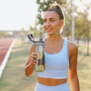 Hawsaiy 32oz Clear Plastic Leak-Proof Water Bottle,BPA-Free