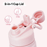 Hawsaiy 12oz Insulated Kids Water Bottle with Double Drinking Lids, Stainless Steel Water Bottle for School & Outdoor