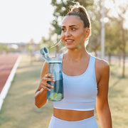 Hawsaiy 32oz Clear Plastic Leak-Proof Water Bottle,BPA-Free