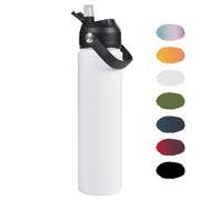 Hawsaiy 24oz Stainless Steel Water Bottles, Double Wall with Straw Lid, BPA-Free, Leakproof, for Travel & School, Multicolor