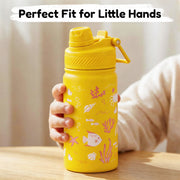 Hawsaiy 12oz Insulated Kids Water Bottle with Double Drinking Lids, Stainless Steel Water Bottle for School & Outdoor