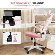 Hawsaiy Ergonomic Office Chair with Breathable Fabric, Adjustable Height, 3D Headrest, Adjustable Armrests, and Spring-Loaded Lumbar Support