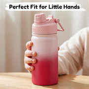 Hawsaiy 12oz Insulated Kids Water Bottle with Double Drinking Lids, Stainless Steel Water Bottle for School & Outdoor