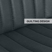 Hawsaiy Modern Dining Room Chairs Set of 2/4/6, Upholstered Kitchen Dinner Chair Fabric and Curved Backrest Kitchen Chairs Dark Grey