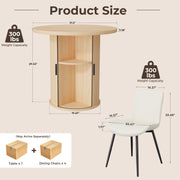 Hawsaiy 3-Piece Dining Table Set for 2, 31.5