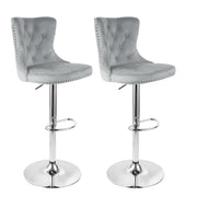 Hawsaiy Modern Upholstered Barstools Set of 2/4 with Tufted Velvet Backrest