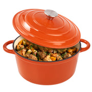 Hawsaiy Enameled Dutch Oven Pot with Lid, Cast Iron, Dual Handles for Bread Baking, Cooking, Non-Stick Enamel Coating