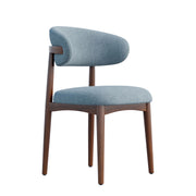 Hawsaiy Wooden Dining Chairs Set of 2, Mid-Century Upholstered Chenille Dining Chairs with Solid Wood Legs, Comfortable Kitchen Chairs for Dining Room