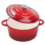 Kerilyn 6 QT Enameled Dutch Oven Pot with Lid, Cast Iron Dutch Oven with Dual Handles for Bread Baking, Cooking, Non-stick Enamel Coated Cookware