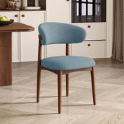 Hawsaiy Wooden Dining Chairs Set of 2, Mid-Century Upholstered Chenille Dining Chairs with Solid Wood Legs, Comfortable Kitchen Chairs for Dining Room