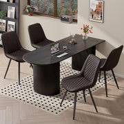 Nalupatio Dining Chairs Set of 2 Modern Upholstered Dining Table Chairs with High Back Ergonomic Leather Dining Room Chairs for Kitchen Living Room Dark Brown