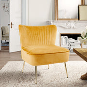 Hawsaiy Modern Velvet Accent Chair with Metal Legs