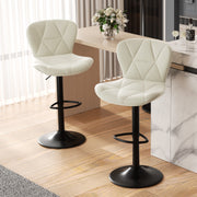 Hawsaiy Modern Adjustable Faux Leather Bar Stool with Back for Kitchen Island Set of 2/4