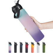 Hawsaiy 24oz Stainless Steel Water Bottles, Double Wall with Straw Lid, BPA-Free, Leakproof, for Travel & School, Multicolor