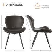 Hawsaiy Faux Leather Dining Chairs Set of 2/4/6 with Widened Backrest & Seat