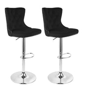 Hawsaiy Modern Upholstered Barstools Set of 2/4 with Tufted Velvet Backrest