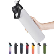 Hawsaiy 24oz Stainless Steel Water Bottles, Double Wall with Straw Lid, BPA-Free, Leakproof, for Travel & School, Multicolor