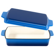 Hawsaiy Rectangular Enamel Dutch Oven with Ergonomic Binaural Handles, Perfect for All Stovetops and Oven Cooking