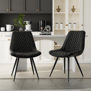 Hawsaiy Modern Dining Side Chairs, Set of 2/4/6 Gray Faux Leather Upholstered Chairs