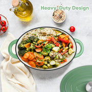 Hawsaiy Enameled Oval Dutch Oven Pot with Lid and Dual Handles, Cast Iron Dutch Oven for Cooking, Bread Baking, Non-stick Enamel Coated Cookware