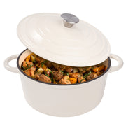 Hawsaiy Enameled Dutch Oven Pot with Lid, Cast Iron, Dual Handles for Bread Baking, Cooking, Non-Stick Enamel Coating