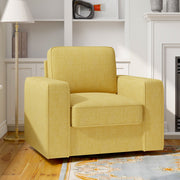 Hawsaiy Swivel Accent Chair, Cozy Linen Reading Chair for Adults, Comfy Single Sofa Chair with Extra Wide Armrests, Mid-Century Modern Arm Chair for Living Room, Bedroom, Office