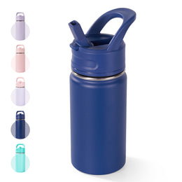 Hawsaiy 12oz Kids Water Bottle with Straw, Stainless Steel Insulated Toddler Water Bottle, Leak Proof BPA-Free Small Water Bottle for School Boys Girls