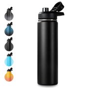 Hawsaiy 24 oz Insulated Stainless Steel Water Bottle with Handle, Leak-Proof Lid & Wide Mouth, Double Wall Vacuum, BPA Free, Keeps Cold & Hot