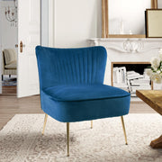 Hawsaiy Modern Velvet Accent Chair with Metal Legs