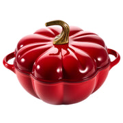 Hawsaiy 4.5 QT Pumpkin Shaped Cast Iron Dutch Oven, 360° Uniform Heating, Enameled Cast Iron Pot with Lid, Suitable for Most Stoves, Festive Cookware