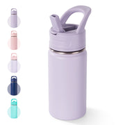 Hawsaiy 12oz Kids Water Bottle with Straw, Stainless Steel Insulated Toddler Water Bottle, Leak Proof BPA-Free Small Water Bottle for School Boys Girls