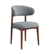 Hawsaiy Wooden Dining Chairs Set of 2, Mid-Century Upholstered Chenille Dining Chairs with Solid Wood Legs, Comfortable Kitchen Chairs for Dining Room