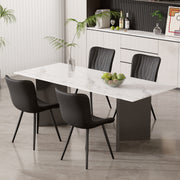 Hawsaiy Modern PU Leather Dining Chairs Set of 2/4/6 with Metal Legs for Dining Room