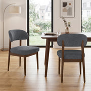Hawsaiy Dining Chairs Set of 2/4/6, Upholstered Kitchen & Dining Room Chairs with Solid Wood Frame, Curved Back Side Chairs