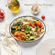 Hawsaiy Enameled Oval Dutch Oven Pot with Lid and Dual Handles, Cast Iron Dutch Oven for Cooking, Bread Baking, Non-stick Enamel Coated Cookware