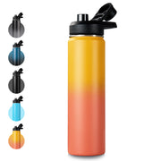 Hawsaiy 24 oz Insulated Stainless Steel Water Bottle with Handle, Leak-Proof Lid & Wide Mouth, Double Wall Vacuum, BPA Free, Keeps Cold & Hot