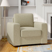 Hawsaiy Swivel Accent Chair, Cozy Linen Reading Chair for Adults, Comfy Single Sofa Chair with Extra Wide Armrests, Mid-Century Modern Arm Chair for Living Room, Bedroom, Office