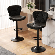 Hawsaiy Modern Adjustable Faux Leather Bar Stool with Back for Kitchen Island Set of 2/4