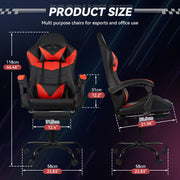 Hawsaiy Gaming Chair with LED Lights and Lumbar Support, Faux Leather High Back PC Gaming Chair
